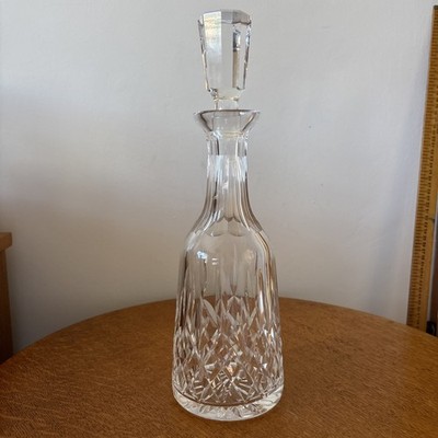 Große signierte WATERFORD Kristall LISMORE Muster Wein Spirituose Whisky Dekanter