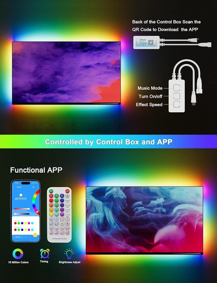 12V 24V LED COB Streifen Lichte RGBIC Flexibel Stripe Adressierbare Lichterkette - Bild 4 von 4