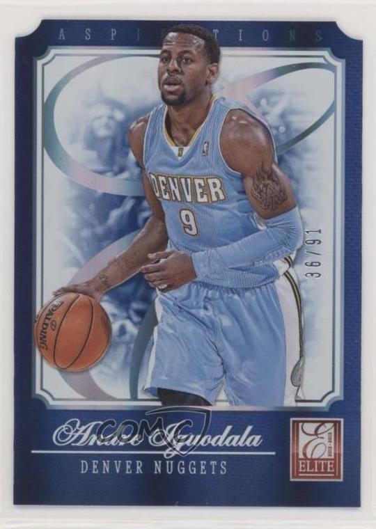 2012-13 Panini Elite Aspirations Blue Die-Cut 36/91 Andre Iguodala #71 7m4