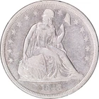 1843 $1 Seated Liberty Silver Dollar ~ VF Details