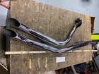 Upsweep Turn out Drag Pipes Harley Panhead Old Skool Chopper Ear drum Breakers!