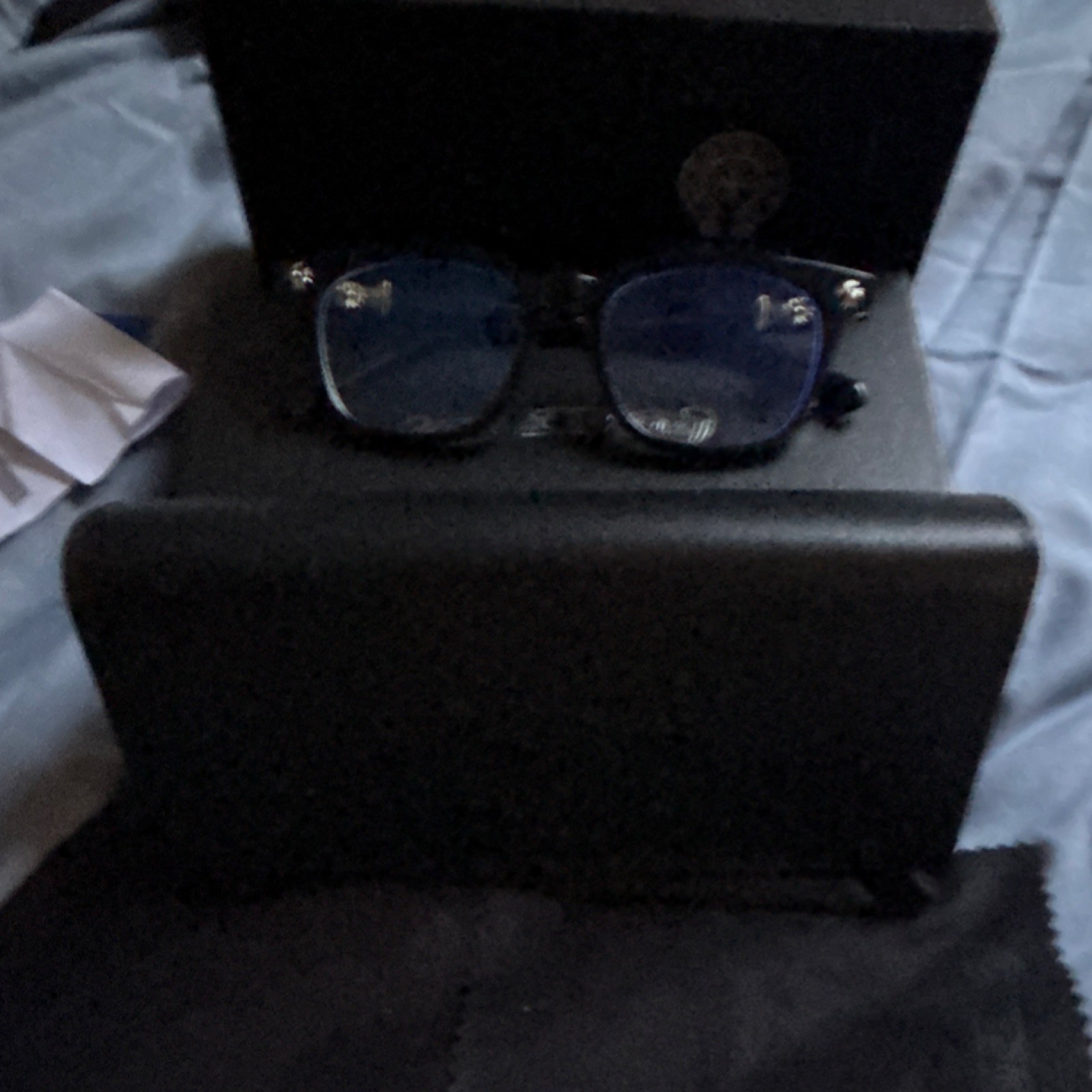 Chrome Hearts Black Metal Square Full Rim Eyeglasses Designer Frames thumbnail 4