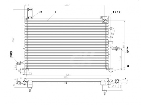 Hart Kondensator Klimaanlage Klimakondensator FüR Daewoo Matiz 0.8 1.0-image