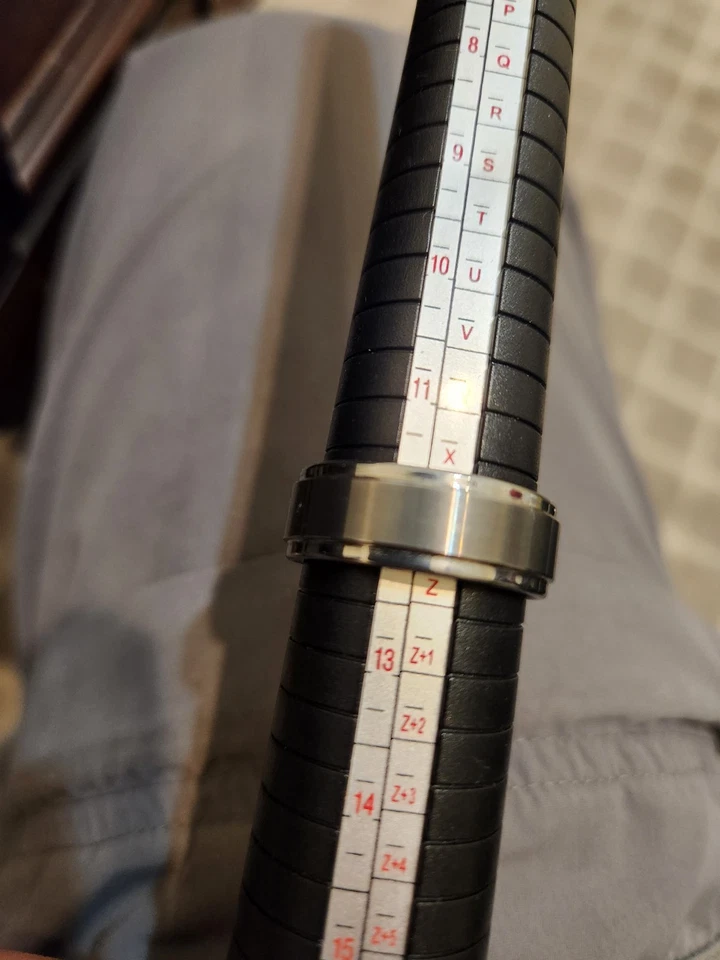  Anillo de banda de carburo de tungsteno Triton para hombre talla 12 Foto 3 de 4