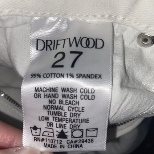 Driftwood Jeans Damen Größe 27 Audrey Weiß Stretch Denim Sommer Freizeit Hose - Bild 10 von 10