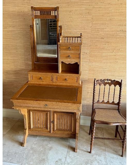 Victorian Eastlake Secretary Antique 1875 Desk & Mirror | eBay