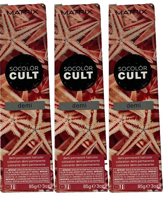 3 Matrix SOCOLOR CULT DEMI PERMANENT Hair Color 3 oz ea STARFISH CORAL