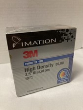 New 3M High Density 3.5" Diskettes 10 Pack IBM Formatted DS HD Floppy Disks