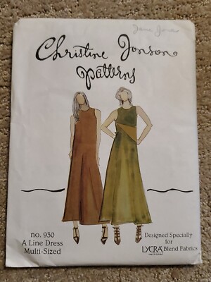 Christine Jonson Patterns 930 A Line Dress XS-XL