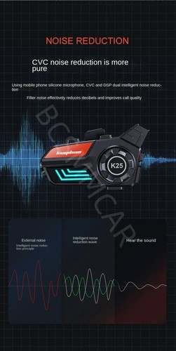 Auriculares Inalámbricos Bluetooth Casco de Motocicleta Manos Libres Llamada Auricular Impermeable - Imagen 9 de 14