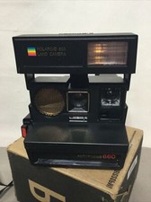 Polaroid 600 Land Camera Autofocus 660 UNTESTED with Strap