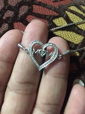 #26) Sterling Silver Mom Heart Adjustable Bolo Bracelet