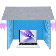 Desktop Soundproof Cover Noise Isolation Booth Vocal Sound Absorbing Shield