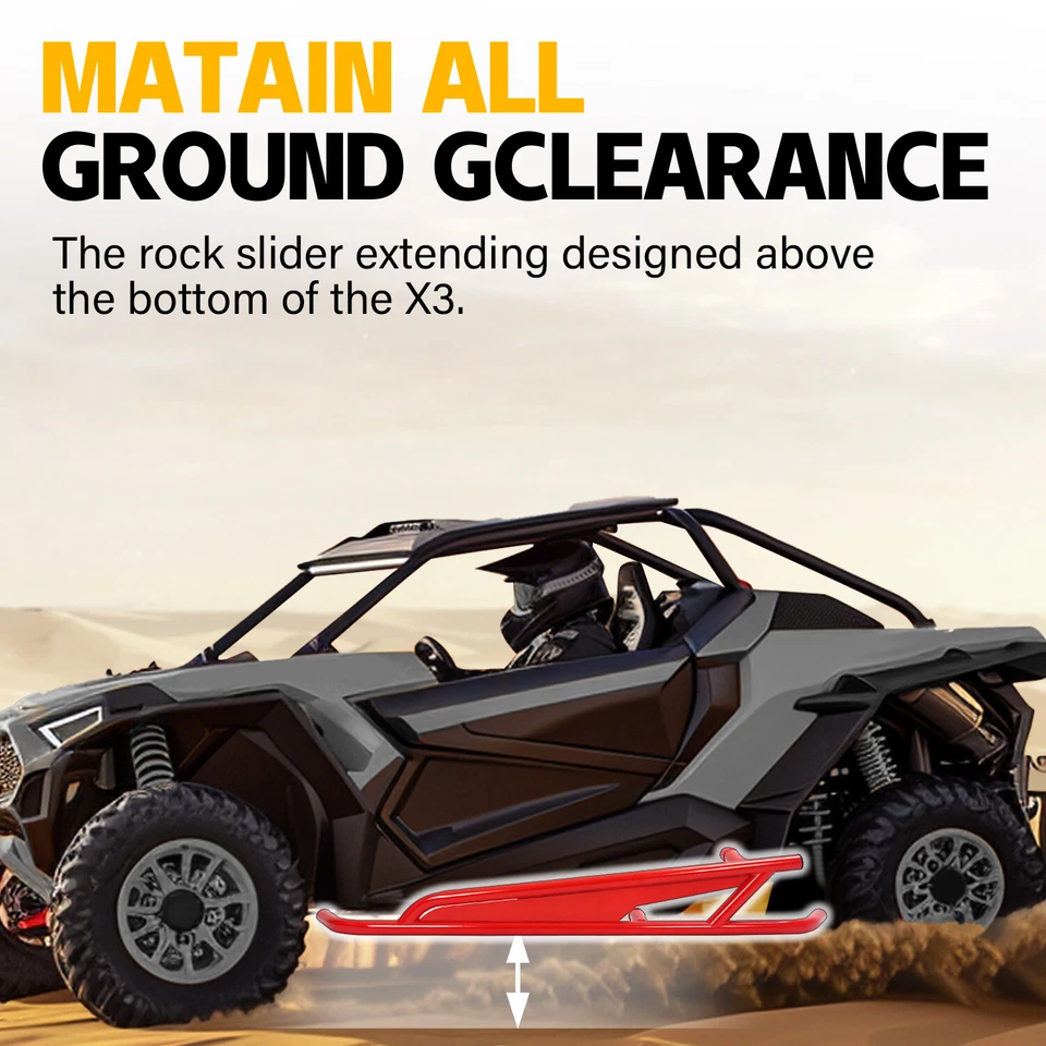 Боковые силовые пороги ползунки 2-дверные для деревьев Can Am Maverick X3 2017-2024 - Изображение 4 из 4