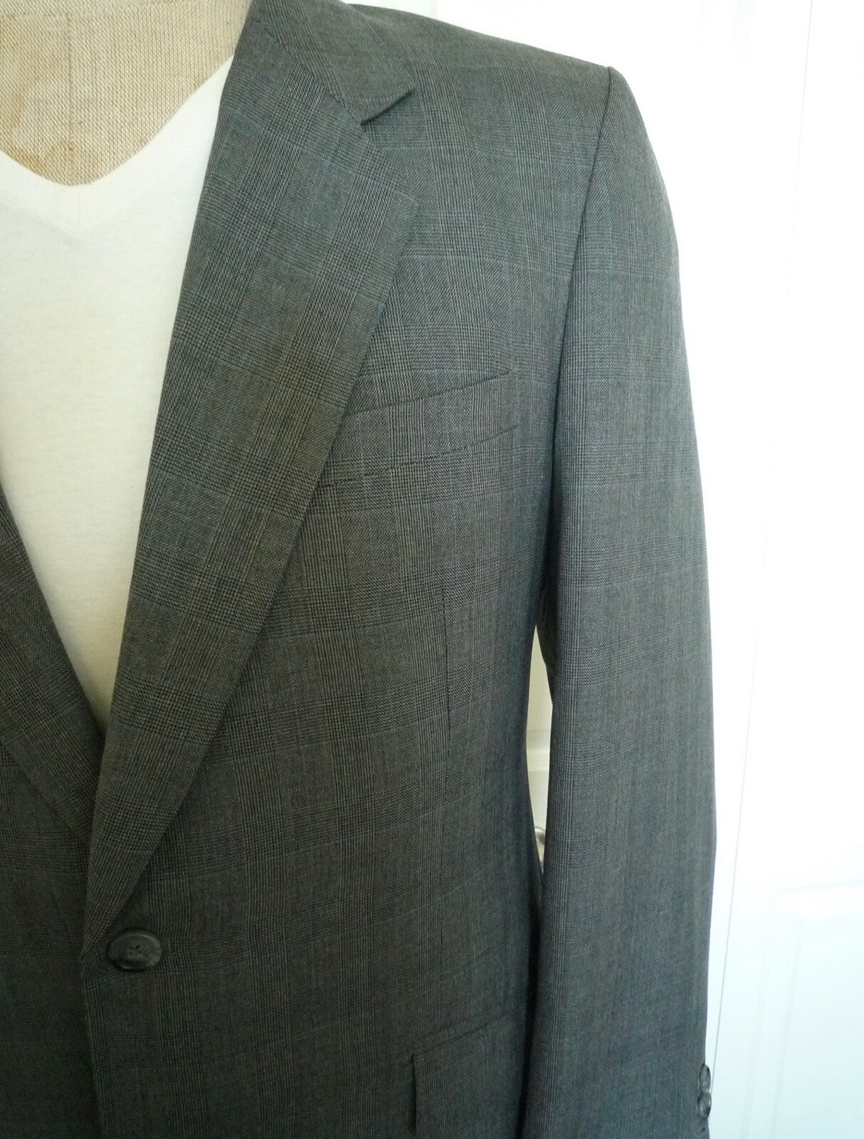 FILA Plaid Glen grigio su misura Jkt. Tg.52 Beaumode Ltd. Savile Row Berluti Paris 