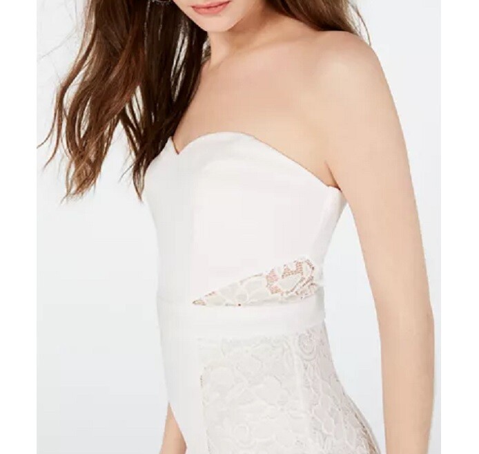 B Darlin Junior Womens 1/2 Off White Lace Sweetheart Lined Bodycon Dress  NWT | eBay