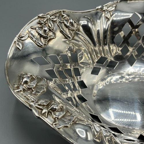 Antique Art Nouveau Silver Plate Fruit Centrepiece Bowl Dish Bread Basket Forbes - Picture 7 of 16