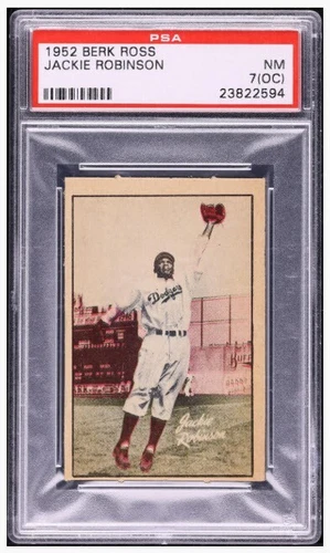 1952 Berk Ross Jackie Robinson PSA 7 NM OC Low Pop Rare