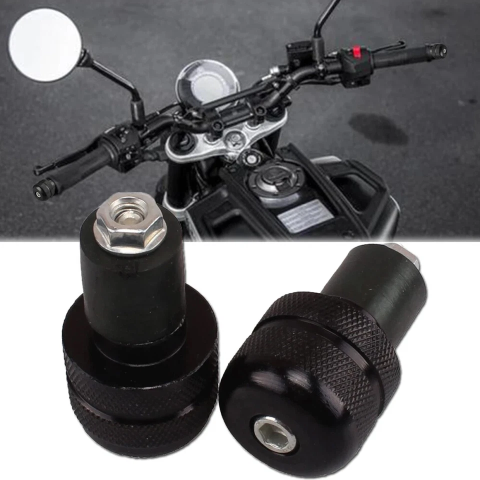 2PCS 7/8" 22mm Universal Motorcycle Bar End Caps Grips Balanced Handlebar Plugs - image 4 of 4