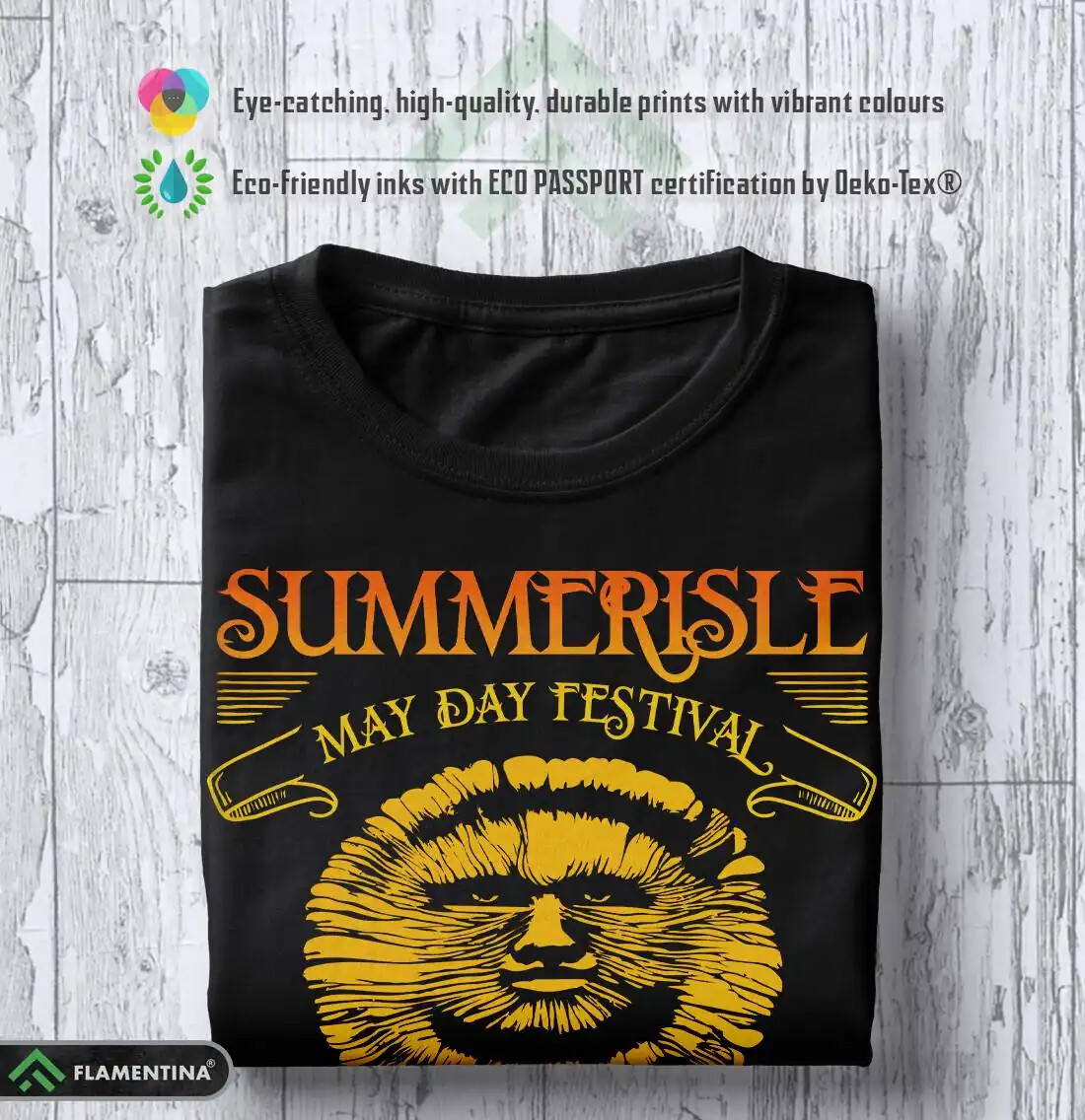 T-Shirt The Wicker Man - Summerisle May Day Festival 1973 - Maglietta Film Horror Cult - M1180