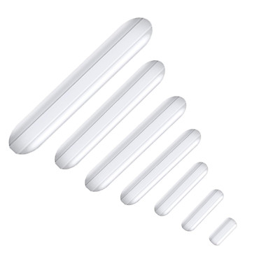 7Pcs PTFE Magnetic Stirrer Set, White Color, Stir Bar Set for Laboratory Use