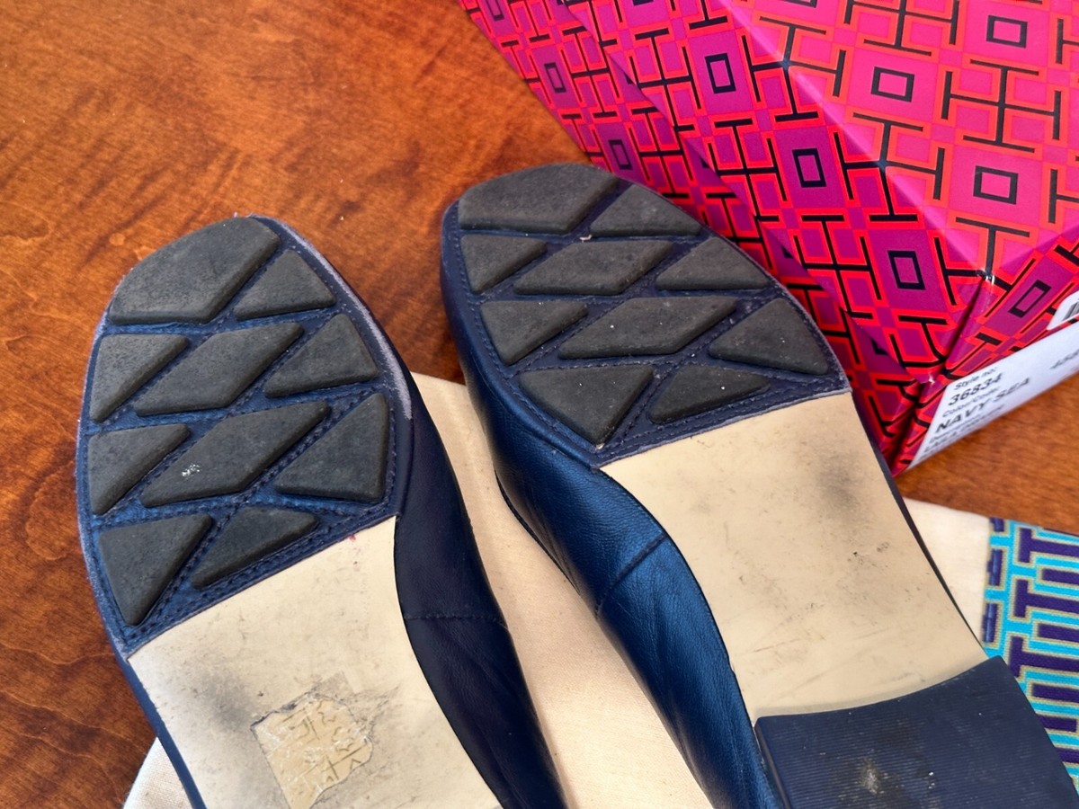 Tory Burch Navy Sea Laila Driver Ballet Flat Size 6.5 | eBay