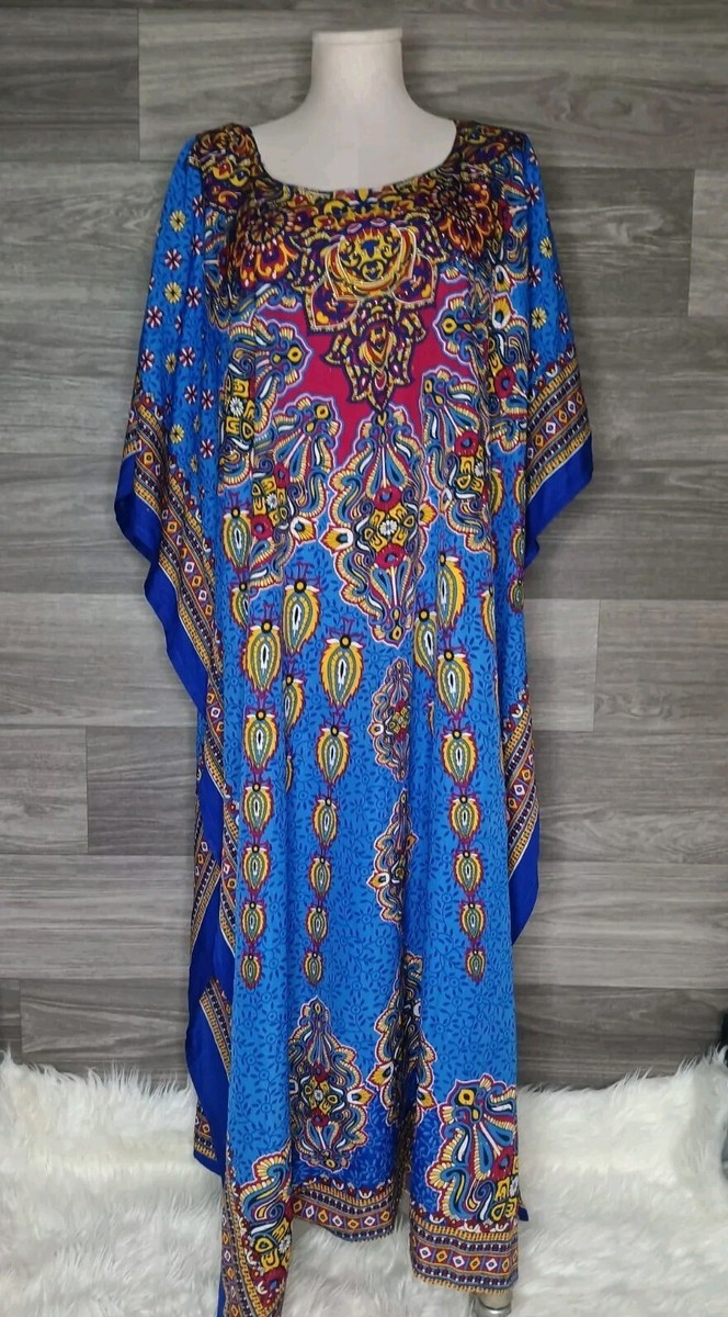 caftan cocktail dress Long Flowy Short Sleeve Modest Caftan Kaftan Maxi Dress Gown - NT320