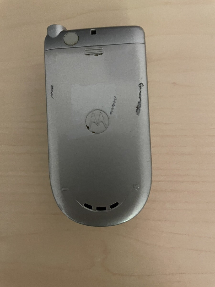 Motorola V170 silver Tracfone cell phone UNTESTED (missing antenna