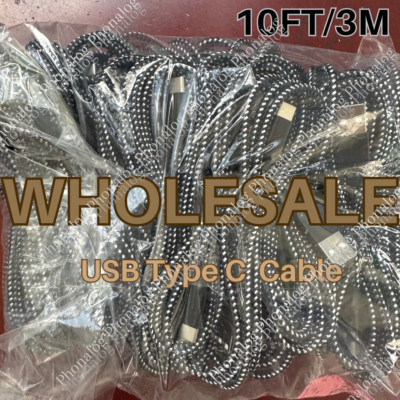 Lot USB C Type C Fast Charger Cable Adapter Cord 10FT For Android Samsung S8 S9