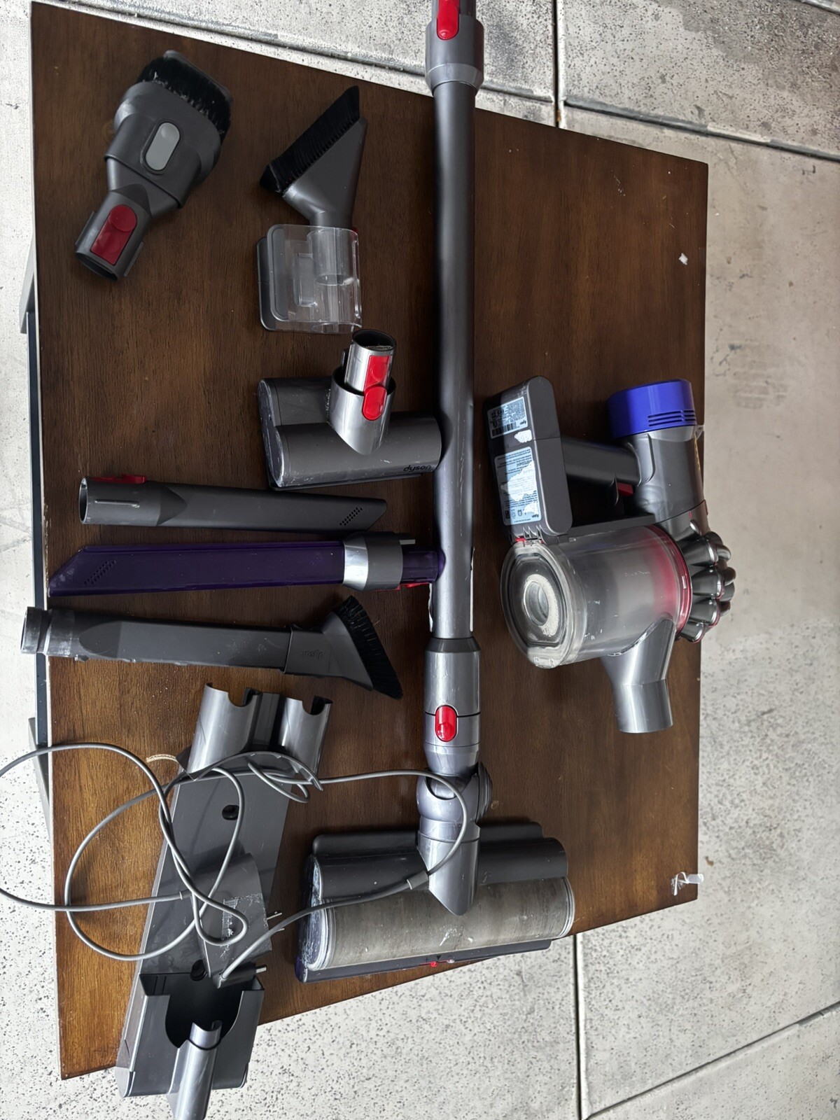 Dyson Cyclone V8 Animal + Plus Cordless Stick Vacuum Cleaner Accessories Purple