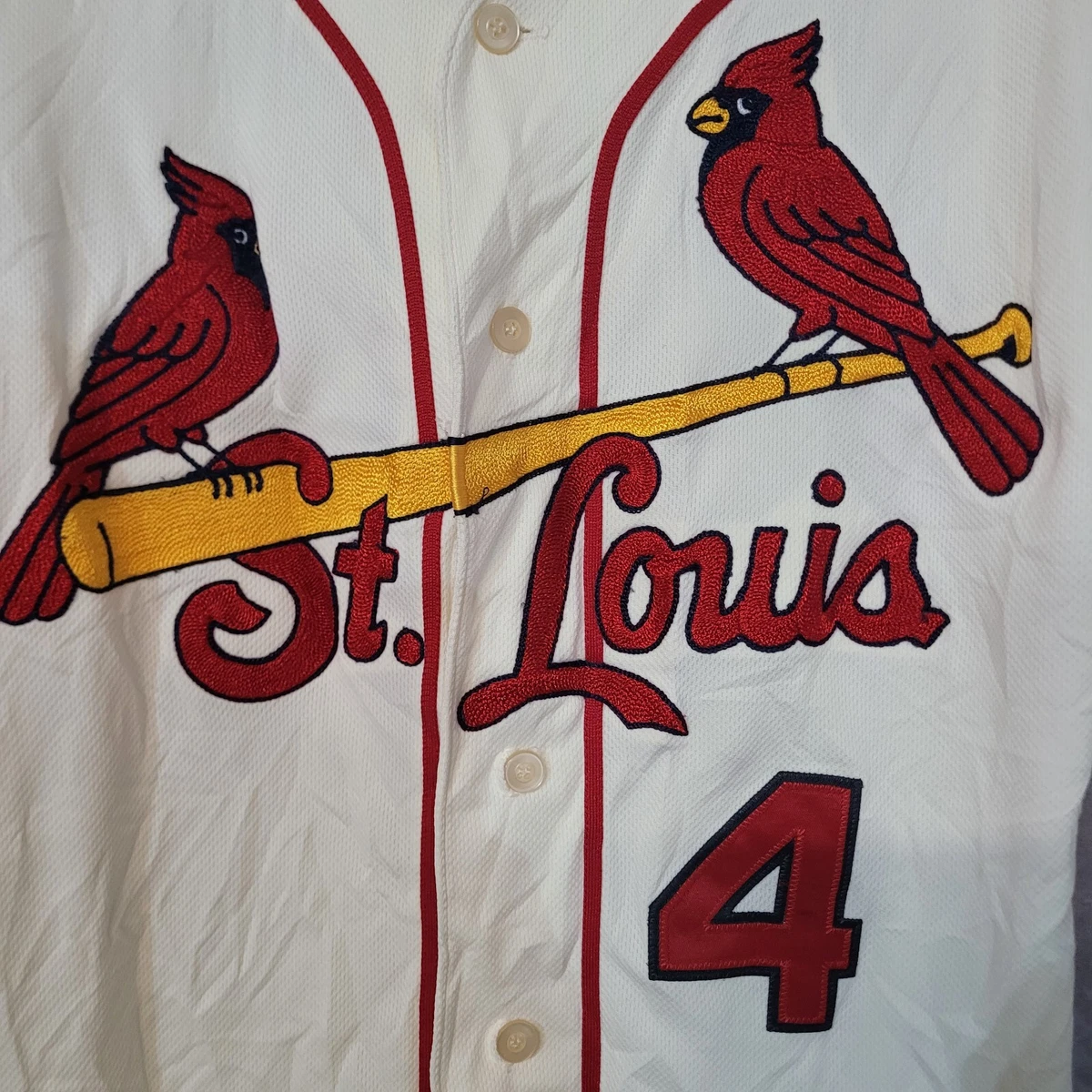 Men's St. Louis Cardinals #4 Yadier Molina Authentic Black Fashion
