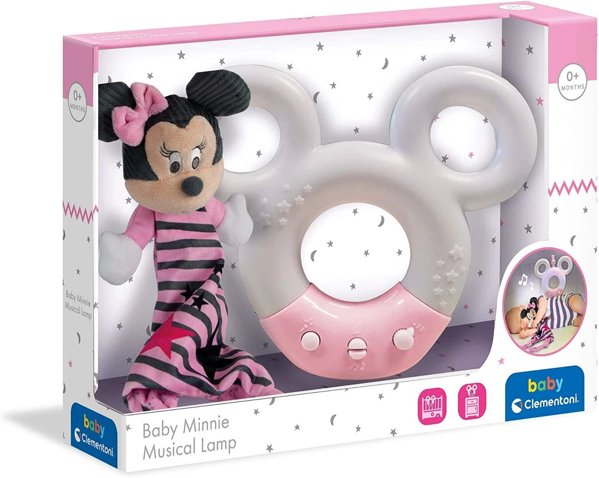 CLEMENTONI - Jouet pour bébé – Doudou et projecteur DISNEY Minnie - -  CLE17396