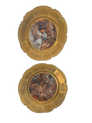 VTG Hutschenreuther Sylvia German Porcelain Plates Raffaello Gold Charger