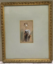 Mixed composition Portrait woman with flower hat elegance beauty fashion style