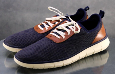 Cole Haan Zero Grand Men's Knit Oxfords Casual Shoes Size 13 Blue Tan