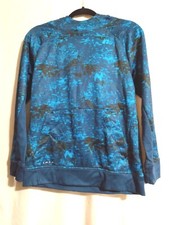 XL 14/16 Russell boy long sleeve blue hooded pullover jacket