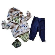 Carters Auto Set Tre Pezzi 12 Mesi Ragazzo Verde Blu Grigio