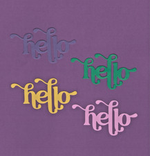 HELLO  20 die cuts scrapbook cards