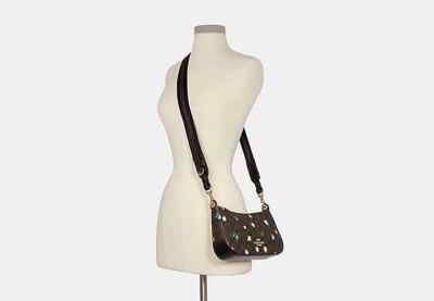 Coach Jes Baguette In Signature Canvas With Vintage Mini Rose 