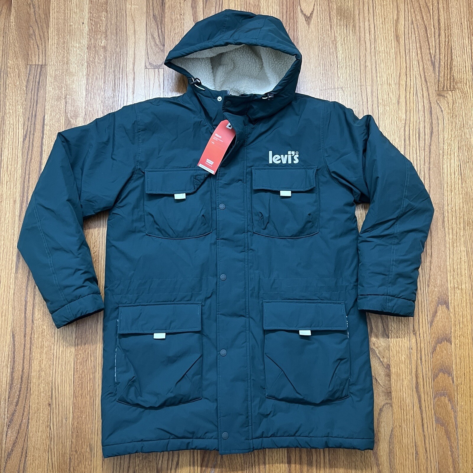 Levi's Jacket Men's M Green Ponderosa Pine Eastport Utility Thermore A35620001