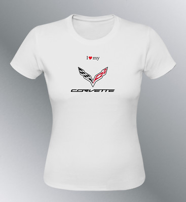 T-Shirt Corvette S M XL XXL Damen ZR1 C2 C3 C4 C5 C6 C7 C8 Stingray Muscle Car