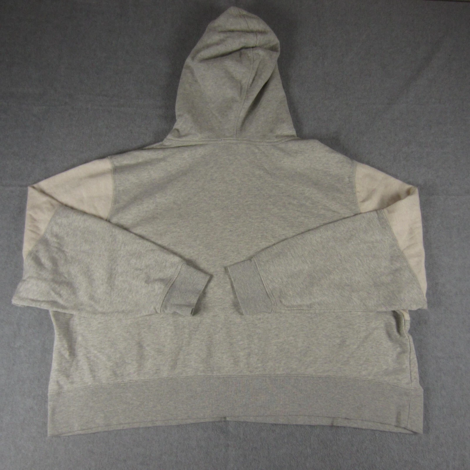 OFF WHITE Nike Sportwear Felpa con Cappuccio Donna 1X Grigio Crema DNA Stacked Swoosh Cropped