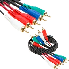 5 RCA Male to 5  RCA Male Stereo Audio Video Cable Component Gold Plated lot