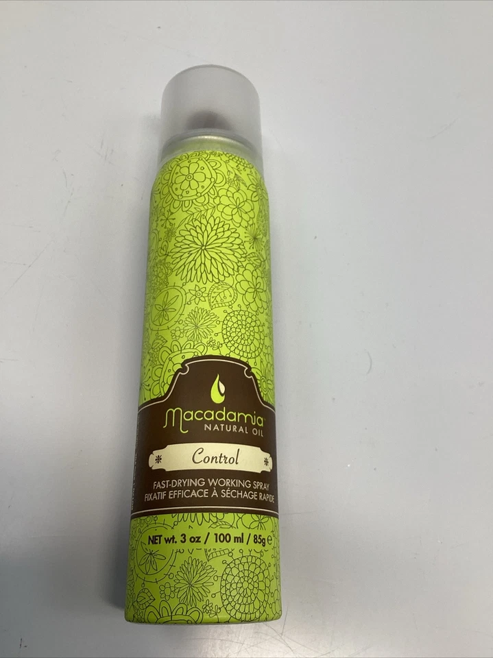 Paquete de 5 spray de trabajo de secado rápido control aceite natural de macadamia tamaño de viaje de 3 oz Foto 2 de 3