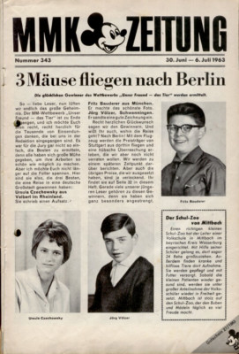 Ehapa Verlag : Micky Maus MMK Zeitung 1963 Nr. 343 gelocht (warscheinlich unvoll