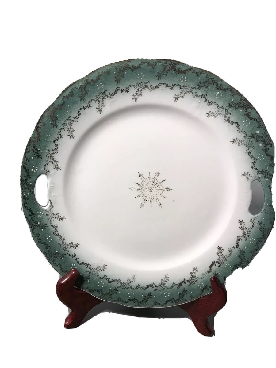Vintage Hand Decorated Porcelain Cookie Plate 9 1/2