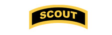 4" us military scout yellow and black tab bumper sticker decal usa made