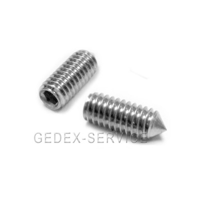 4 St. Madenschrauben mit Spitze  DIN 914 M6x45 EDELSTAHL  A2   M6 x 45