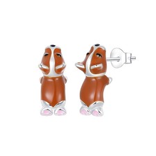 Dog Stud Earrings Fit for Women Hypoallergenic Earrings 925 Sterling Silver Grea