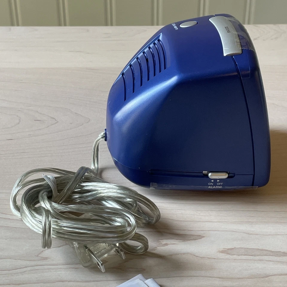 Vintage 90s Timex iMac Alarm Clock T-104L Apple Computer Style Blue *NEW* - Image 2 of 4